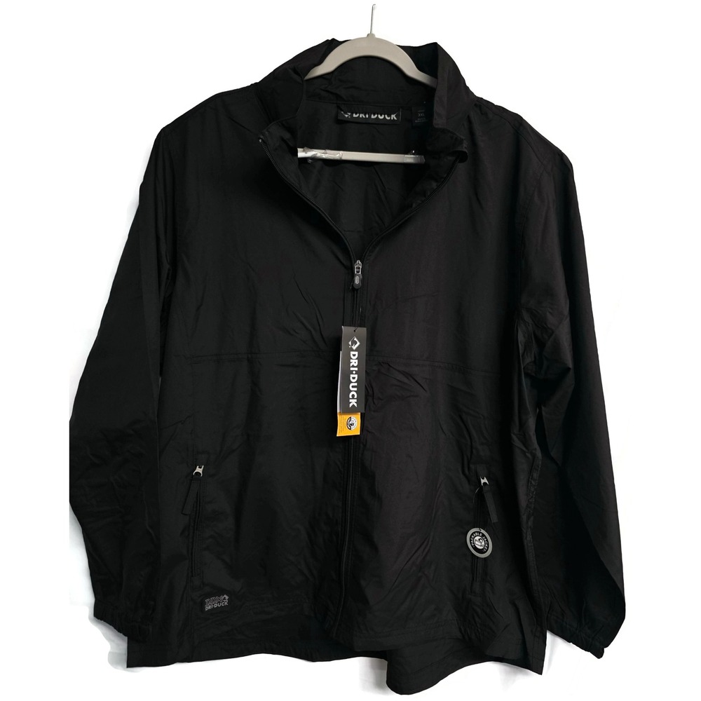 Dri Duck Ladies 3XL Black Packable Jacket Storm Shield Windbreaker Water Resist